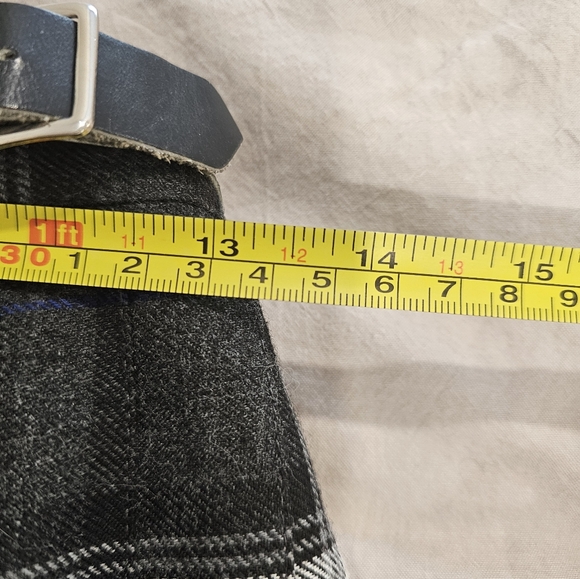 St Michael's girls pleated plaid skirt long grey, white blue size 12 Vintage - Picture 8 of 11